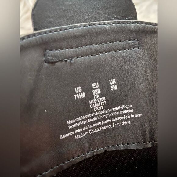 DKNY ITA Strappy Everyday Booties Black Combat Boot Silver Hardware 7.5 - Picture 8 of 11